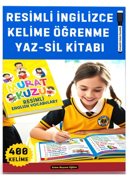 Resimli Ingilizce Kelime Öğrenme Yaz-Sil Kitabı (400 Temel Kelime)