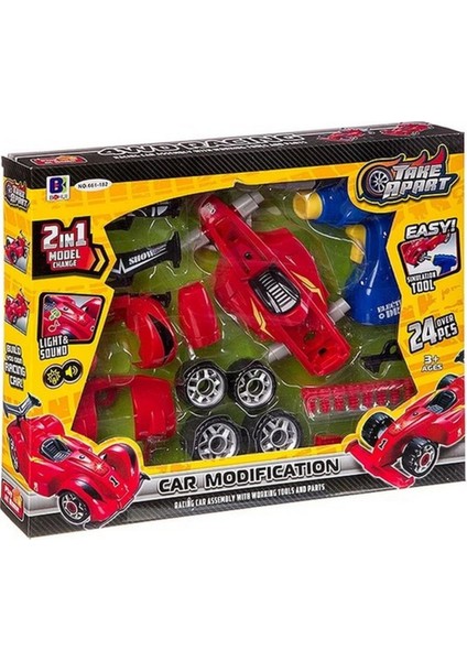 Matkaplı Formula F1 Araba Modifiye Seti Sesli Işıklı Sök Tak