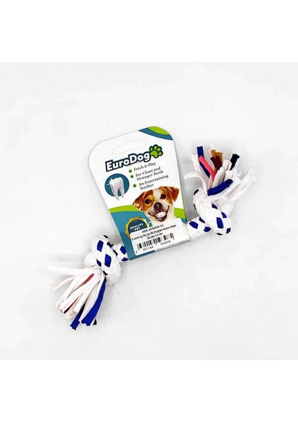 Diş İpi İki Düğüm Kalın Mavi Beyaz 15 cm