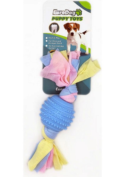 Puppy Toys Mavi Tırtıklı Top Diş Kaşıma Oyuncağı