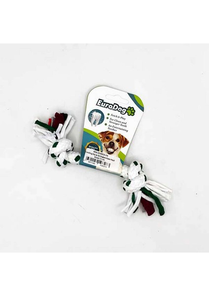 Diş İpi İki Düğüm Kalın Yeşil Beyaz 15 cm