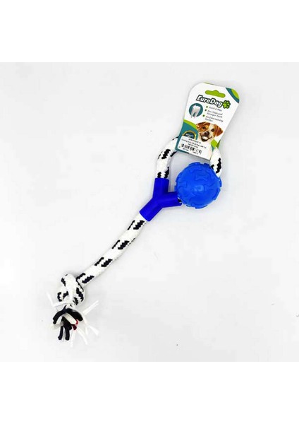 Diş İp Halka Diş Kaşıma latik Top Mavi Bey 40cm