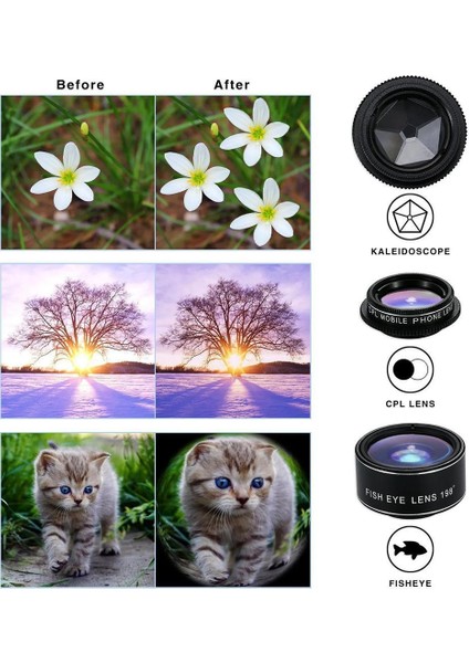 PM-25951 Telefon Kamera 6lı Set Lens Kiti modelleri