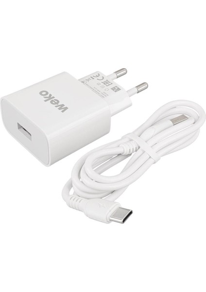 WK-21435 M7 2.1 Amper Telefon Şarj Adaptörü + Type-C Kablo