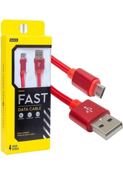 Metal Örgülü Micro USB Şarj Data Kablosu