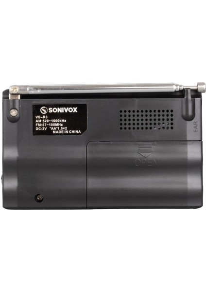 Vs-R3 Analog Radyo Siyah Renk