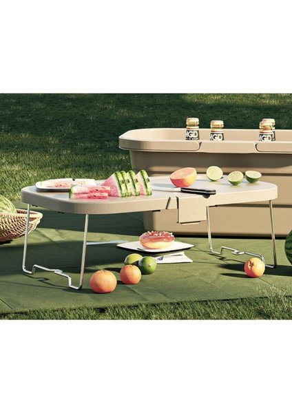 Portatif Sehpalı Katlanabilir Piknik Sepeti 46,5 x 28,5 x 9,5 ( 23,5)