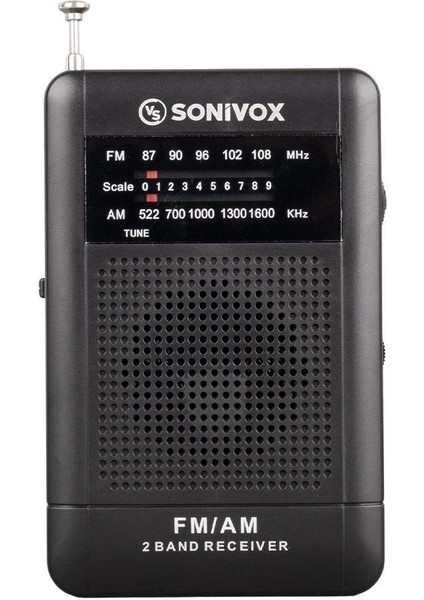 VS-R115 Analog Radyo Siyah Renk