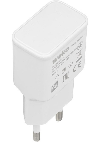 WK-21434 2.1 Amper Telefon Şarj Adaptörü + Micro USB Kablo