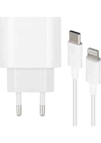 WK-21443 Pd-C 20 Watt Telefon Şarj Adaptörü + Type-C To Lightning Kablo