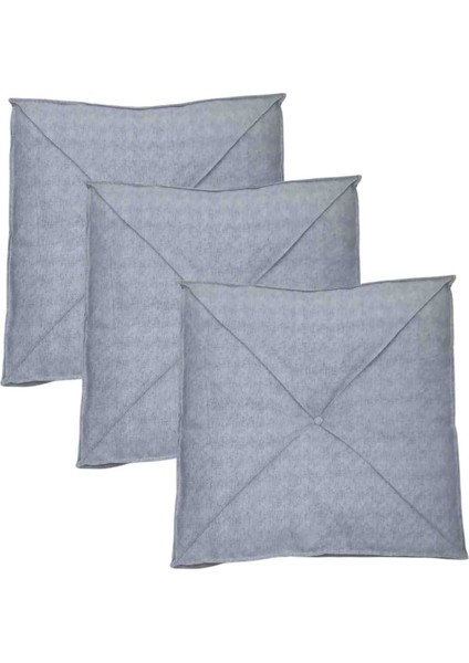 3'adet*slikon Elyaf Dolgulu*dayanıklı Kumaş*60 x 60 x 8*çok Amaçlı Kullanılan Minder