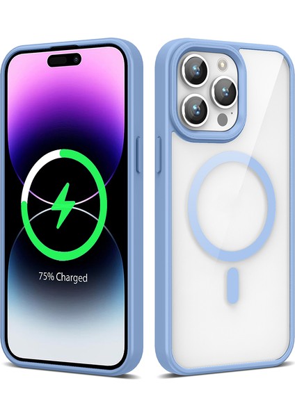 Apple iPhone 14 Pro Max Uyumlu (14 Pro Max) Ege Serisi Magsafe Wireless Şarj Özellikli Silikon Kılıf