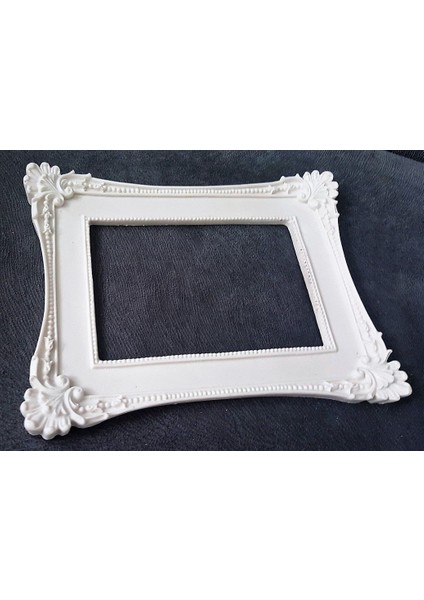 Yaprak Lale Çiçek İnci Kabartmalı 20cm Çerçeve Silikon Kalıp K-357