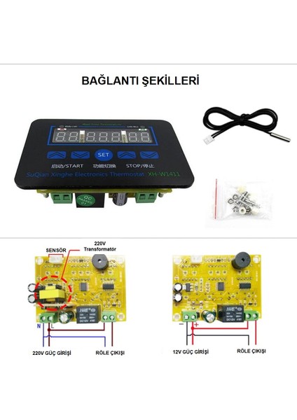 XH-W1411 12V Dijital Termostat/zaman Rölesi