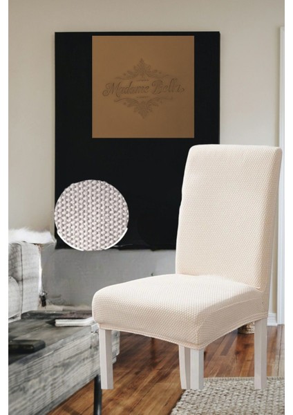 1 Adet Likralı Esnek Yıkanabilir Sandalye Örtüsü 45 x 45 x 60 Boyutlarında Bal Peteği Sandalye Kılıfı