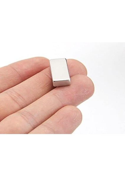 Magneteksan 20X10X5 mm Neodyum Mıknatıs, Çok Güçlü Dikdörtgen Neodymium Magnet - 4 Adet Set