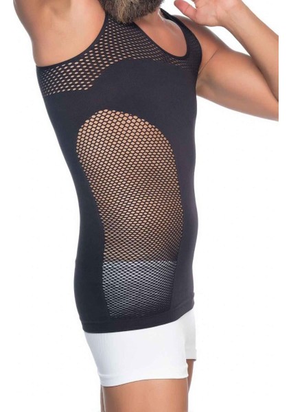 Mulvxicgy MDYK02 Si̇yah Mi E1006 Fileli Erkek Korse Atlet (Mulvix) fiyatları