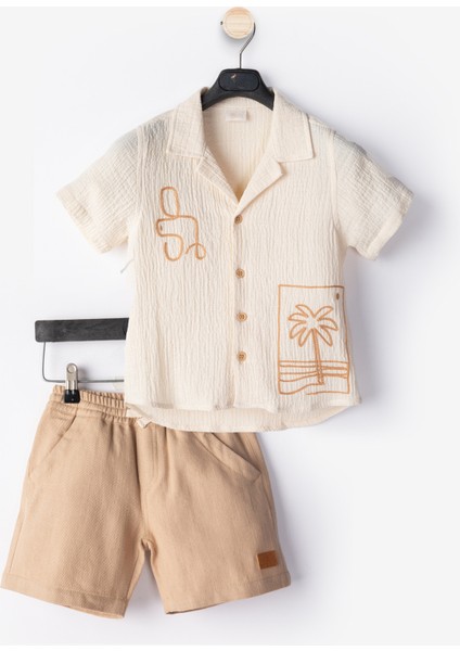 Palmiye Keten Erkek Bebek Takım Ikili Erkek Çocuk Takım Erkek Bebek Giyim Erkek Bebek Alt Ust Takım fiyatları