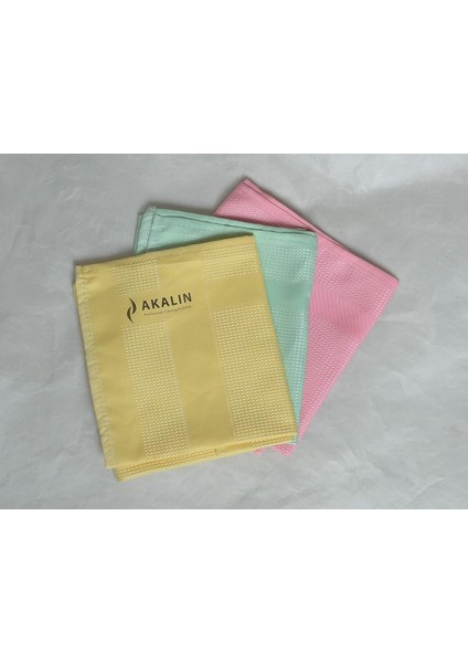 3'lü Profesyonel Mikrofiber Temizlik Bezi - Ithal Ürün - Tek Dokunuş (Pembe-Sarı-Yeşil)