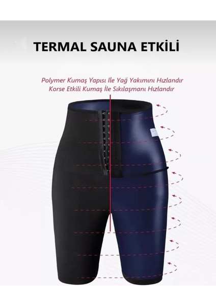 Sauna Termal Şort Yüksel Beli 3 Arafı modelleri