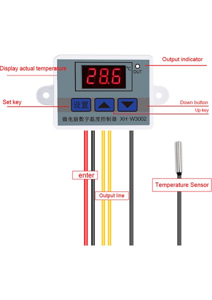 12V 10A Dijital Termostat Kuluçka Makinalarına Uygun Hassas