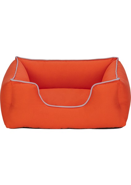 Alpha Kedi ve Köpek Yatağı Turuncu W Beyaz Biye S 60X50CM Gnzrz
