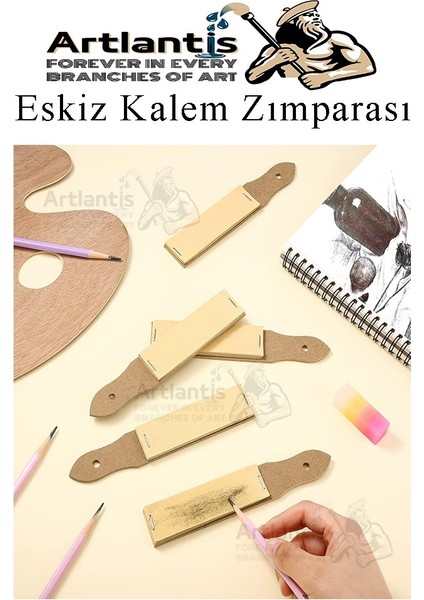 Kalem Zımparası 2 Adet Eskiz Zımpara Kağıdı Füzen Kömür Kalem Karakalem Kalemtraş Kömür Bileme Ince Dişli Çizim Zımpara