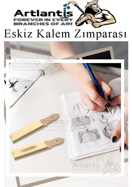 Kalem Zımparası 2 Adet Eskiz Zımpara Kağıdı Füzen Kömür Kalem Karakalem Kalemtraş Kömür Bileme Ince Dişli Çizim Zımpara