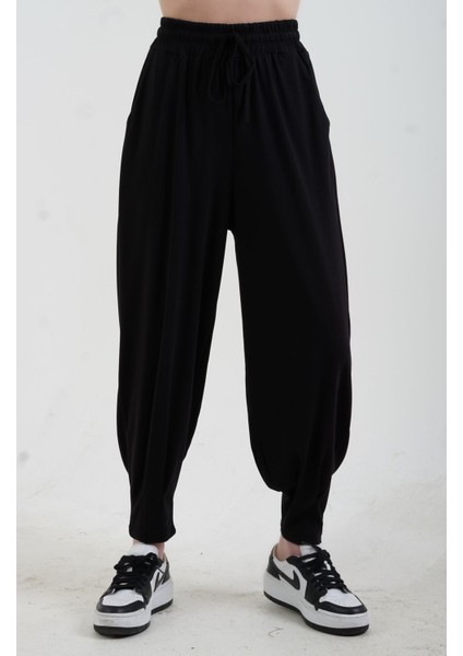 Siyah Paça Pileli Modal Pantolon fiyatları