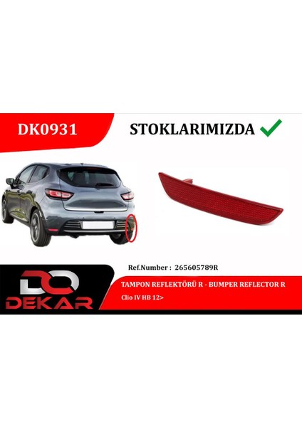 Tampon Reflektörü R Clio Iv Hb 12