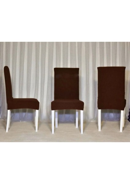 Sandalye Kılıfı Likralı Yıkanabilir Esnek Lastikli Bambu Sandalye Örtüsü 6 Lı Paket fiyatları