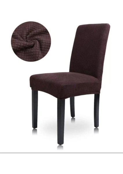Sandalye Kılıfı Likralı Yıkanabilir Esnek Lastikli Bambu Sandalye Örtüsü 6 Lı Paket modelleri