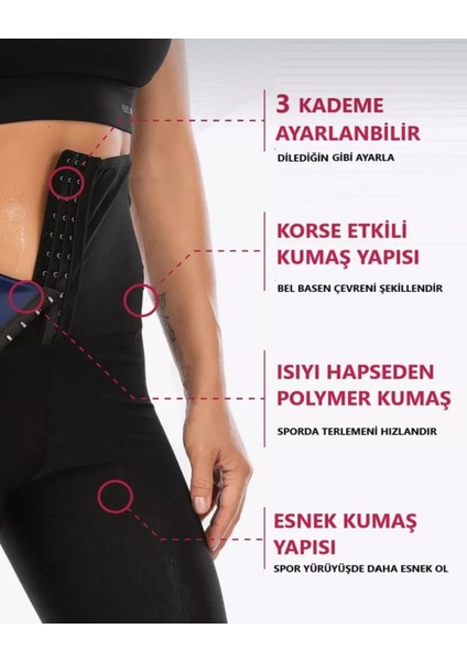 Süper Yüksek Bel Sauna Termal Tayt Toparlayıcı Günlük,sporda,yürüyüşte indirimleri