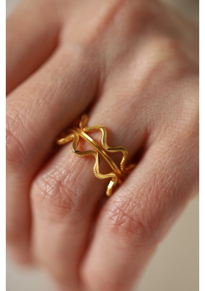 14 Ayar Altın Zikzak ve Düz Ajda Modeli Yüzük fiyatları