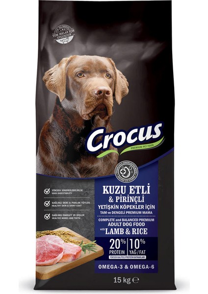Kuzu Etli Pirinçli Yet. Köpek Maması 15 kg Gnzrz