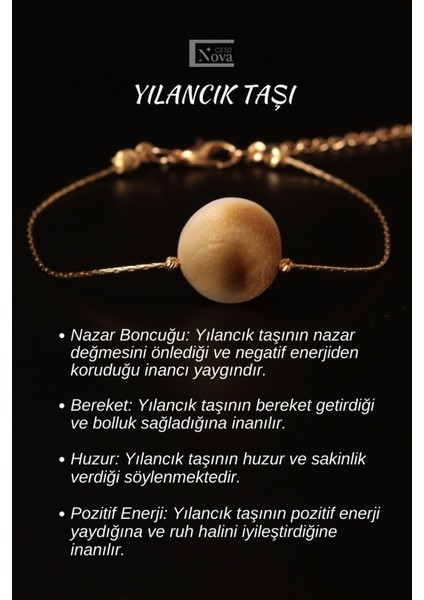 Sertifikalı Yılancık Doğal Taşı Zarif Zincir Bileklik fiyatları