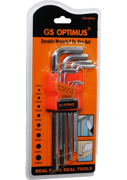 9 Parça Krom Uzun - Düz Alyan 180MM