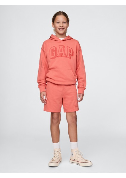 Erkek Çocuk Pembe Gap Logo Pull-On Relaxed Havlu Kumaş Şort