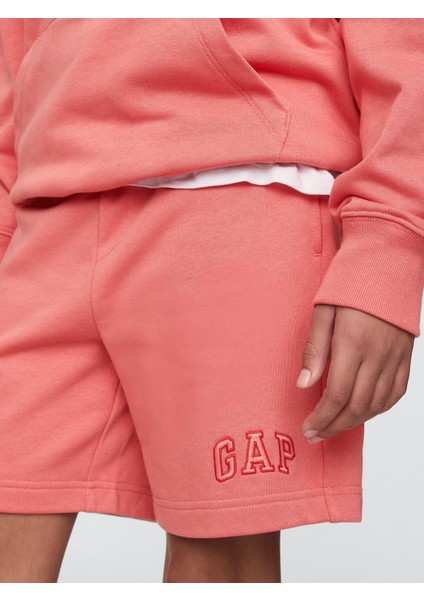 Erkek Çocuk Pembe Gap Logo Pull-On Relaxed Havlu Kumaş Şort