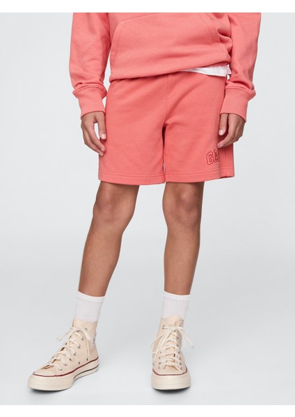 Erkek Çocuk Pembe Gap Logo Pull-On Relaxed Havlu Kumaş Şort