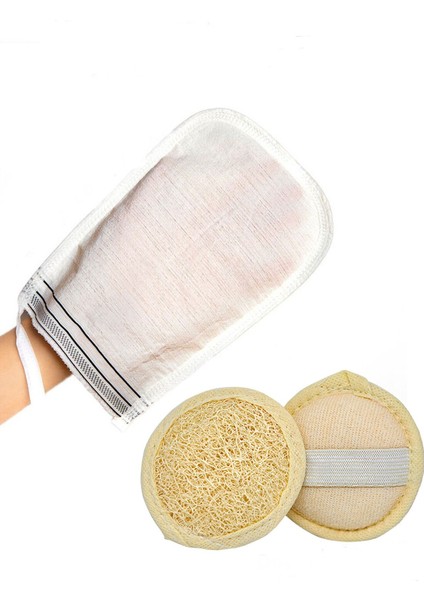 Hakiki Floş Ipek Banyo Kesesi, Peeling Etkili Yüz ve Vücut Lifi (Duş Hamam Seti)