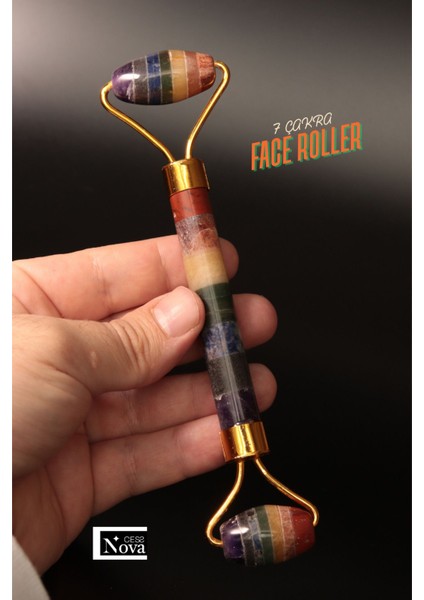 Sertifikalı Aa Kalite 7 Çakra Face Roller, Yüz Masaj Aleti