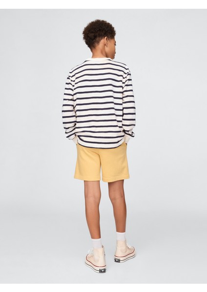 Erkek Çocuk Sarı Gap Logo Pull-On Relaxed Havlu Kumaş Şort