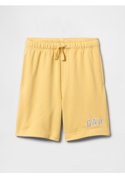 Erkek Çocuk Sarı Gap Logo Pull-On Relaxed Havlu Kumaş Şort