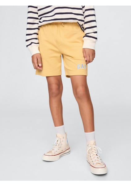 Erkek Çocuk Sarı Gap Logo Pull-On Relaxed Havlu Kumaş Şort modelleri