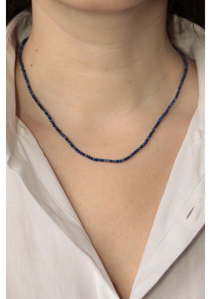 Sertifikalı 2mm Lapis Lazuli Kolye