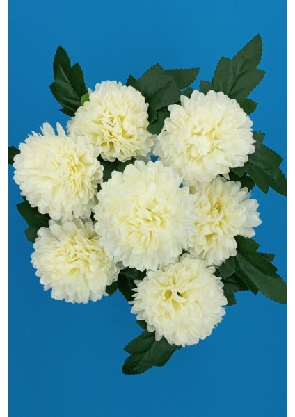 Büyük Demet Krizantem Kafalı Karanfil Pampas Okaliptus Sarkan Lale Demeti Çit Yapraklı Kokina