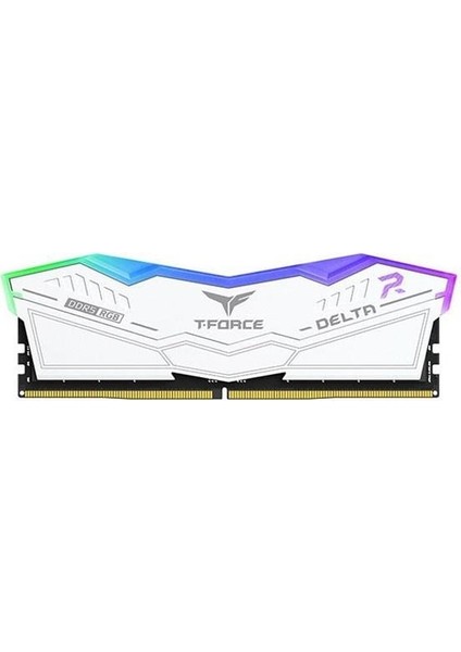 32GB (2x 16GB) Ddr5 6400MHZ CL40 Rgb Dual Kıt Pc Ram T-Force Delta Whıte FF4D532G6400HC40BDC01 Beyaz
