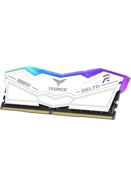 32GB (2x 16GB) Ddr5 6400MHZ CL40 Rgb Dual Kıt Pc Ram T-Force Delta Whıte FF4D532G6400HC40BDC01 Beyaz