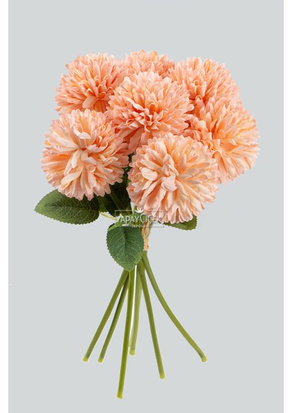 Yapay Çiçek Top Krizantem 7li Mini Kartopu Demeti 30 cm Somon fiyatları